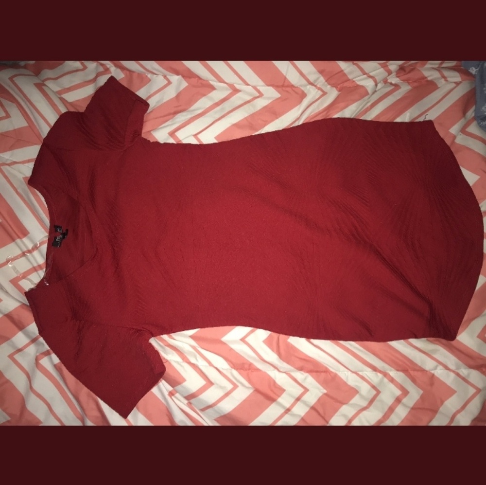 Red slim dress